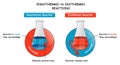 Endothermic Vs Exothermic Reactions Infographic Diagram Royalty Free Stock Photo