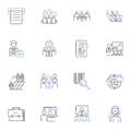 Endowment fund line icons collection. Investment, Donations, Grants, Philanthropy, Assets, Charitable, Perpetuity vector Royalty Free Stock Photo