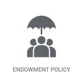 Endowment policy icon. Trendy Endowment policy logo concept on w Royalty Free Stock Photo