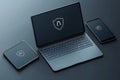 Endpoint Security Protection - Protects multiple devices, in stock Royalty Free Stock Photo
