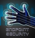Endpoint Security Safe System Protection 2d Illustration Royalty Free Stock Photo