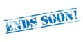 Ends soon blue stamp Royalty Free Stock Photo