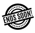 Ends Soon rubber stamp Royalty Free Stock Photo