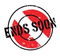 Ends Soon rubber stamp Royalty Free Stock Photo