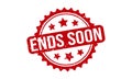 Ends Soon Rubber Stamp. Ends Soon Grunge Stamp Seal Vector Illustration Royalty Free Stock Photo