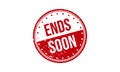 Ends Soon Rubber Stamp. Ends Soon Grunge Stamp Seal Vector Illustration Royalty Free Stock Photo