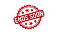Ends Soon Rubber Stamp. Ends Soon Grunge Stamp Seal Vector Illustration Royalty Free Stock Photo
