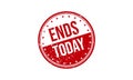 Ends Today Rubber Stamp. Ends Today Rubber Grunge Stamp Seal Vector Illustration