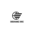 Endurance bike logo with gear