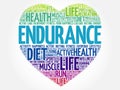 ENDURANCE heart word cloud