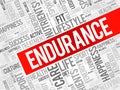 ENDURANCE word cloud background Royalty Free Stock Photo