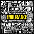 ENDURANCE word cloud collage Royalty Free Stock Photo