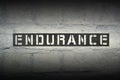 Endurance word gr Royalty Free Stock Photo