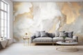 Enduring Gold marble. Generate Ai Royalty Free Stock Photo