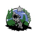 Illustration Vector graphic design of motorcross logo