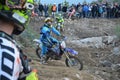 Enduro bikes and racers Royalty Free Stock Photo