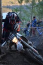 Enduro bikes and racers Royalty Free Stock Photo