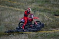 Enduro extreme moto race the riders competed in difficult terrain