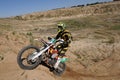 Enduro in gravel pit Royalty Free Stock Photo