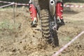 Enduro racer on the track Royalty Free Stock Photo