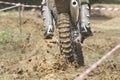 Enduro racer on the track Royalty Free Stock Photo