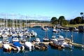Yachts moored on the River Axe, Axmouth. Royalty Free Stock Photo