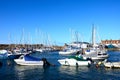 Yachts in Axmouth harbour, UK. Royalty Free Stock Photo