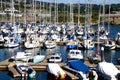 Yachts on the river Axe, Axmouth. Royalty Free Stock Photo