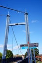 Cricklepit suspension bridge, Exeter, UK. Royalty Free Stock Photo