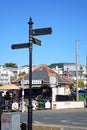 Ice cream parlour and information sign, Sidmouth.