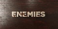 Enemies - grungy wooden headline on Maple - 3D rendered royalty free stock image