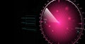 Enemy aircrafts or ships detected by radar scan, object`s speed and location monitoring. scanning object by radar. 4k resolution c