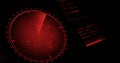 Enemy aircrafts or ships detected by radar scan, object`s speed and location monitoring. scanning object by radar. 4k resolution c