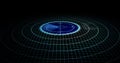 Enemy aircrafts or ships detected by radar scan, object`s speed and location monitoring. scanning object by radar. 4k resolution c