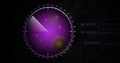 Enemy aircrafts or ships detected by radar scan, object`s speed and location monitoring. scanning object by radar. 4k resolution c