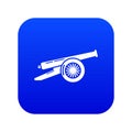 Enemy cannon icon blue vector