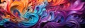 Energetic Abstract Swirls In Vibrant Colors