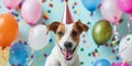 An Energetic Canine Embracing The Festive Fun Of A Joyful Birthday Bash