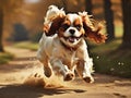 Energetic Cavalier King Charles Spaniel Dash: A Glimpse into Their Agile Running Abilities