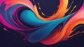 Energetic Color Blast with Liquid Motion. AI Generated Royalty Free Stock Photo
