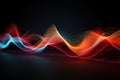 Energetic Colorful dynamic sound wave. Generate Ai