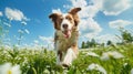 The dog in the field.AI generated image Royalty Free Stock Photo