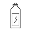 Energetic drink bottle power line icon design