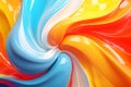 Energetic and dynamic swirls of bright and lively