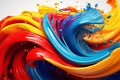 Energetic and dynamic swirls of bright and lively