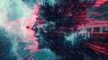 Energetic glitch effect digital background with dynamic motion shake, perfect for tech concepts