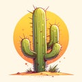 Energetic Green Cactus Icon: A Symbol of Resilience & Growth