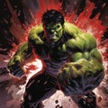 Energetic Impasto The Incredible Hulk Comics Cover Illustration By Tim