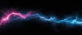 Energetic lightning arcs create vibrant patterns on a dark background