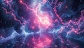 Energetic Lightning Streaks Through a Galaxy with Reflective Surface